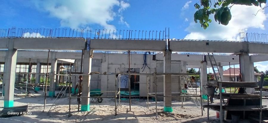 La structure en béton armé, juillet 2025