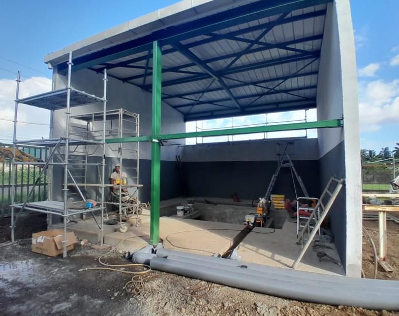 La loge du transformateur en construction