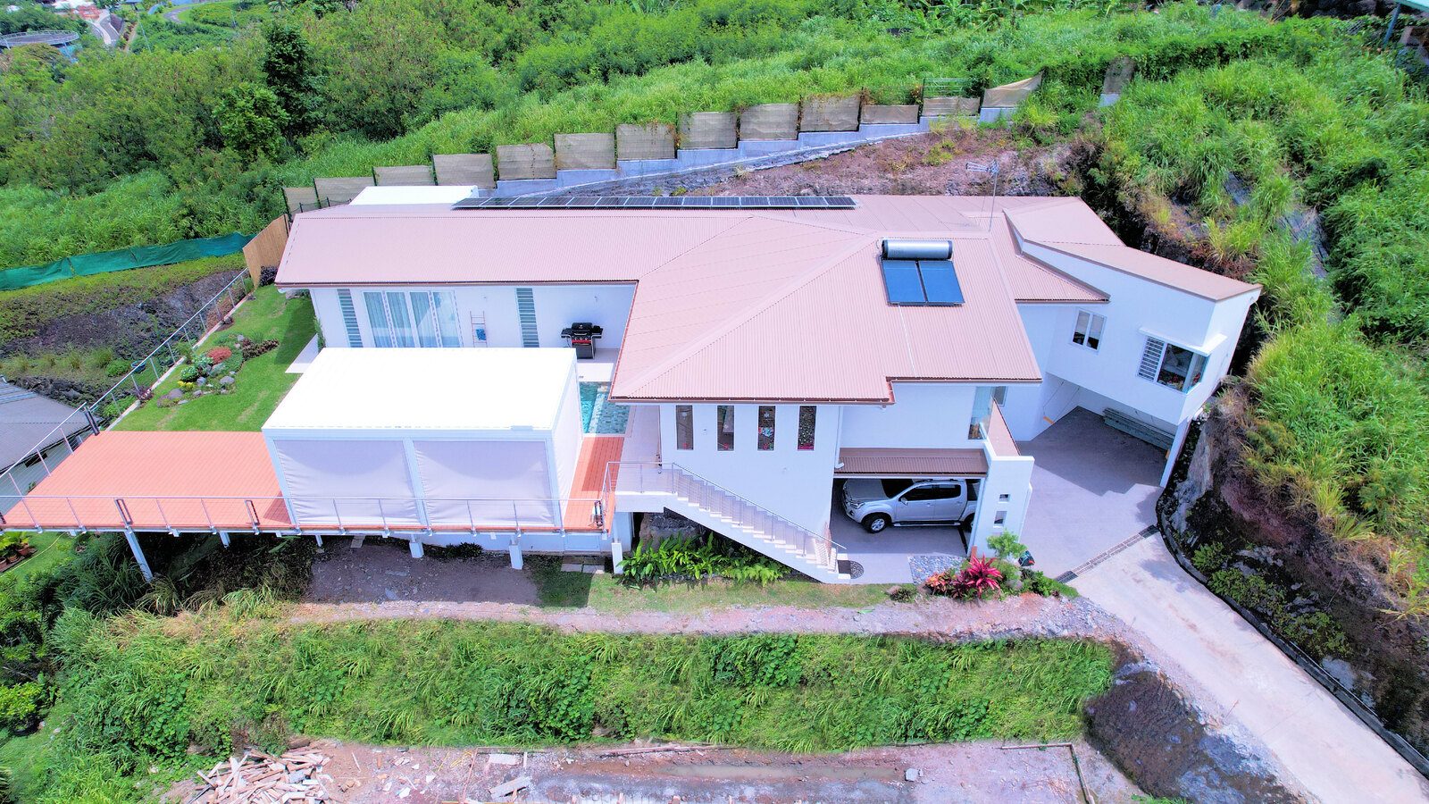 La villa vue du ciel